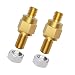 JINKEY 2X Side Post Battery Terminal Side post to top post battery adapter Bolts 3824 Stud Terminal Standard Battery Post Extender Extension Screws Compatible with Battery Accessories Brass - Image 2