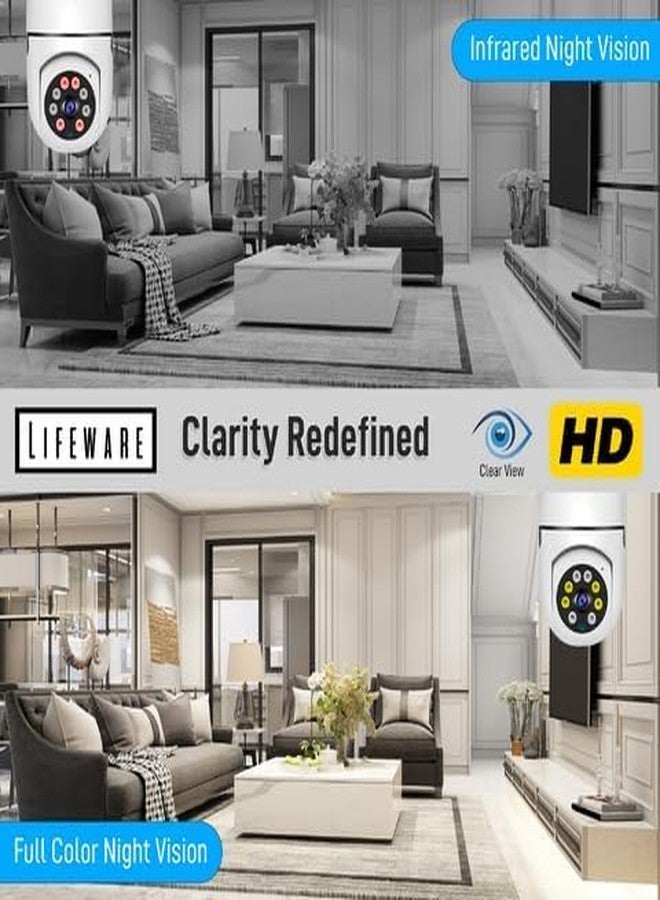 RJ Bulb Cam – Indoor Surveillance with Motion Detection, WiFi Streaming & Recording – 360° View, 2-Way Audio, Home Monitoring System for Pets & Babies - Image 3