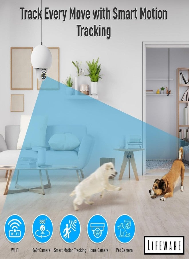 RJ Bulb Cam – Indoor Surveillance with Motion Detection, WiFi Streaming & Recording – 360° View, 2-Way Audio, Home Monitoring System for Pets & Babies - Image 4