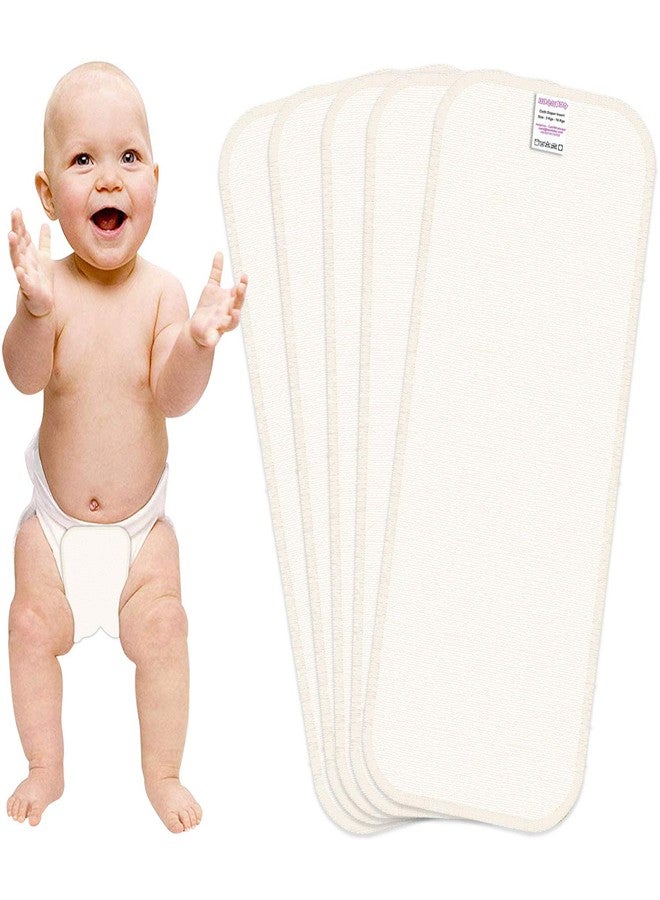 Bembika 4-Layer Viscose Bamboo Fiber Inserts Liners Natures Cloth Diaper Liner, Wetfree Reusable Washable Cotton Diaper Nappy Inserts for Baby Cloth Diapers (Set of 5) - Image 1