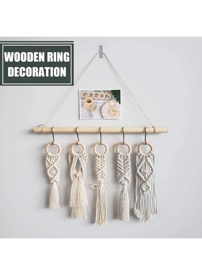 Augsun 15 Pcs Wooden Rings Macrame Wooden Rings Natural Unfinished Solid Wood Rings For Diy Craft Pendant Connectors Jewelry Making (55 Mm) - Image 5