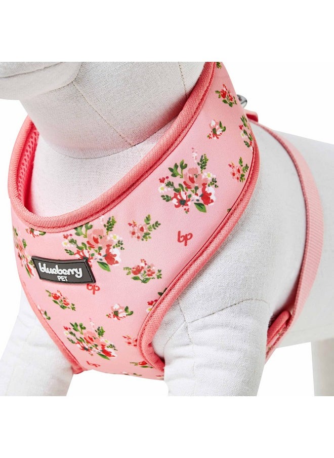 Blueberry Pet Blueberry Pet Soft & Comfy Spring Scent Inspired Floral Rose Baby Pink Dog Harness Vest, Chest Girth 19.5" - 26", Medium, Adjustable Harnesses for Dogs  - Image 5