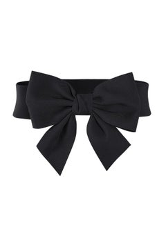Ladies Classy Plus Elastic Wasit Belts For Dress (Black L)