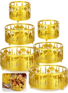 Patelai 6 Pieces Ramadan Trays Eid Mubarak Plates Moon Ramadan Tray Set Ramadan Food Storage Container Ramadan Decorations Ramadan Activity Tray Eid Cookie Trays for Eid Party Supplies  - Image 1