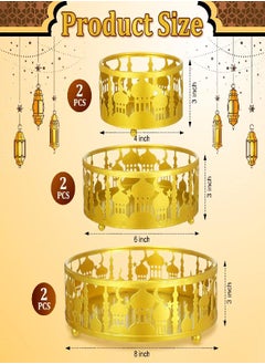 Patelai 6 Pieces Ramadan Trays Eid Mubarak Plates Moon Ramadan Tray Set Ramadan Food Storage Container Ramadan Decorations Ramadan Activity Tray Eid Cookie Trays for Eid Party Supplies  - Image 2