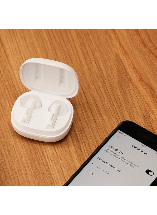 Denon (Denon) Ah-C500W True Wireless Bluetooth Earphones Half In-Ear Sports Bluetooth 5.3 High-Quality Call Earphones Long Battery Life White - Image 5