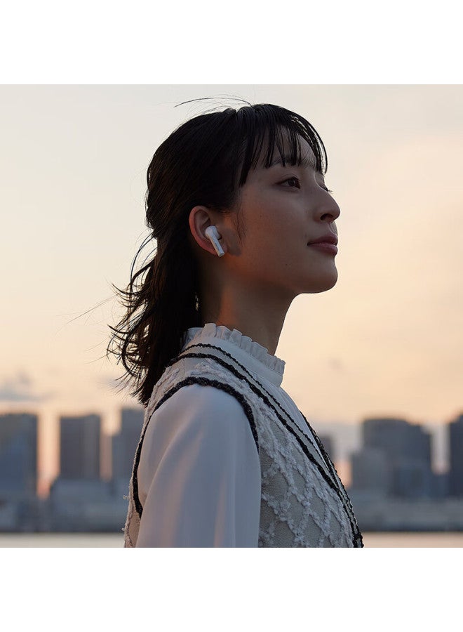 Denon (Denon) Ah-C500W True Wireless Bluetooth Earphones Half In-Ear Sports Bluetooth 5.3 High-Quality Call Earphones Long Battery Life White - Image 2