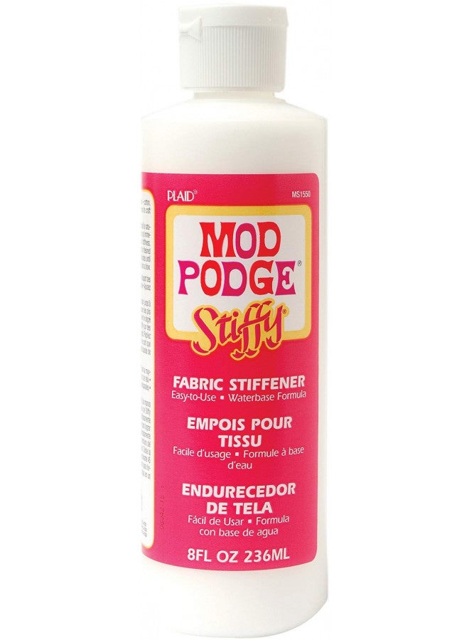 Mod Podge Plaid Stiffy Fabric Stiffener (8-Ounce), 1550, White