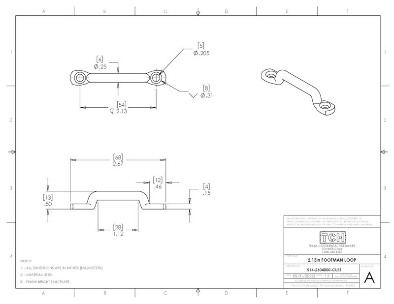 تي سي اج مجموعة حلقات قدم فولاذية من Tch Hardware (4 قطع) - Image 2