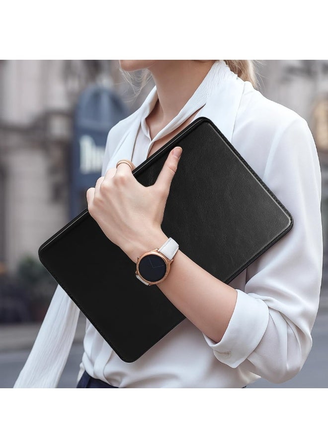 Case for Samsung Galaxy Tab S6 Lite 10.4 Inch 2022/2020 Model (SM-P610/P613/P615/P619) - Slim PU Leather Folio Stand, Shock-Absorbing Corners, Auto Wake/Sleep - Black - Image 2