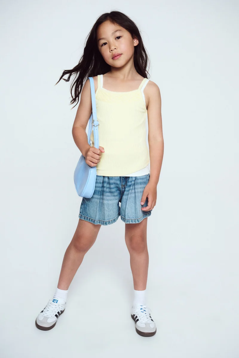 كوتون اون Sarai Pleat Front Denim Short