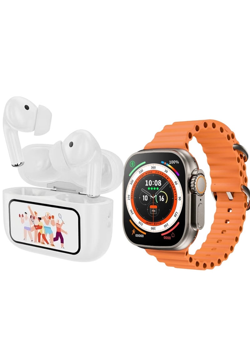 Toy Box - Series 8 ULTRA Smart Watch 2.20inch With A Full Screen Works With The Android And IOS System & ANC TWS Bluetooth 5.4 Wireless In-Ear Headset Ultra-Low Latency Music Bluetooth Earphones - Image 1