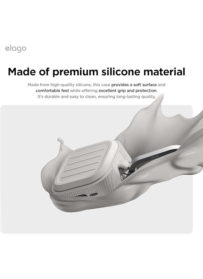 Elago - Armor Hang Compatible With Airpods 4 Case Cover 2024 With Carabiner Stone - Image 1
