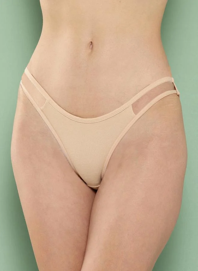 Leading Lady  Pack of 3 - Cotton Cut-Out Detail Bikini for Women | Best Price UAE