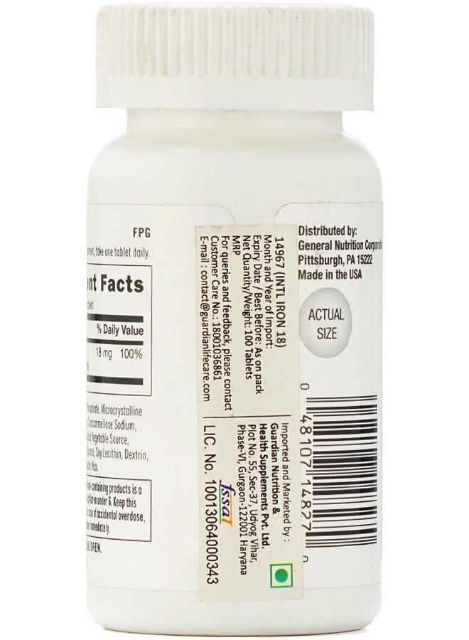 GNC Iron 18 Mg - Image 3
