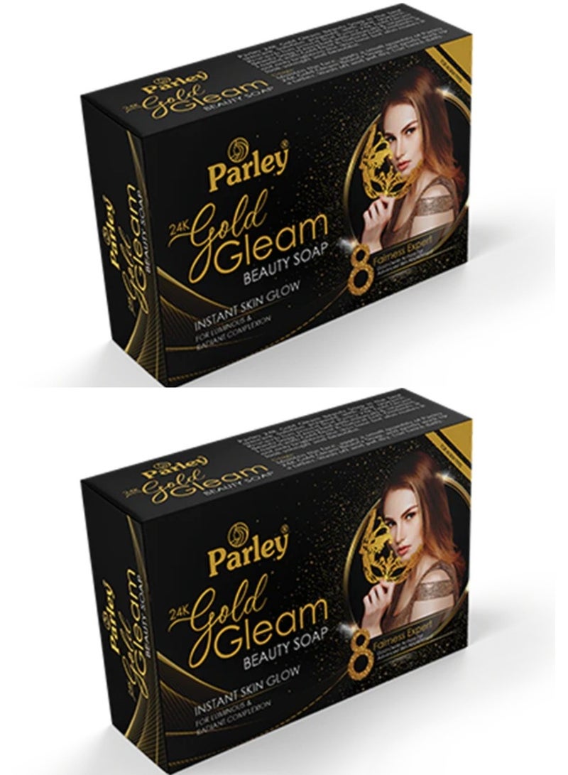 بارلي قطعتين من صابون الجمال اللامع من الذهب عيار 24 قيراط - Image 1