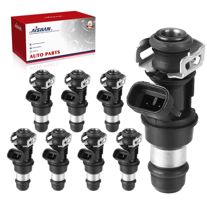 AISHAN 8PCS Fuel Injectors 2 Holes Compatible with Buick Rainier Cadillac Escalade Tahoe Avalanche Express Silverado 1500 Suburban GMC Sierra 1500 Yukon Savana Isuzu Replace 25317628 17113553 - Image 2