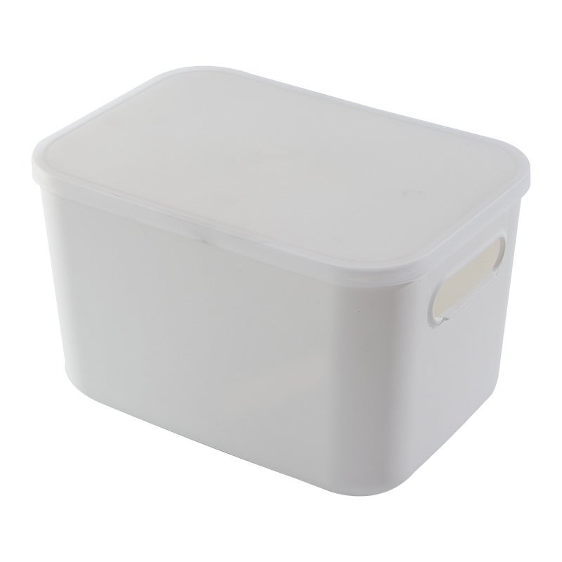 Large Transparent Cover Storage Box Five-Piece Set Desktop Storage Box Plastic Box Household Frost Mountain Miscellaneous Storage Box - Image 1