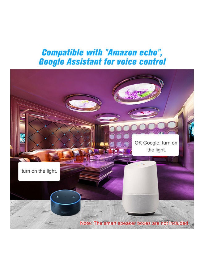 Pack Of 3 LED Strip Light With Remote Controller And Power Adapter Multicolour 5meter - Image 2