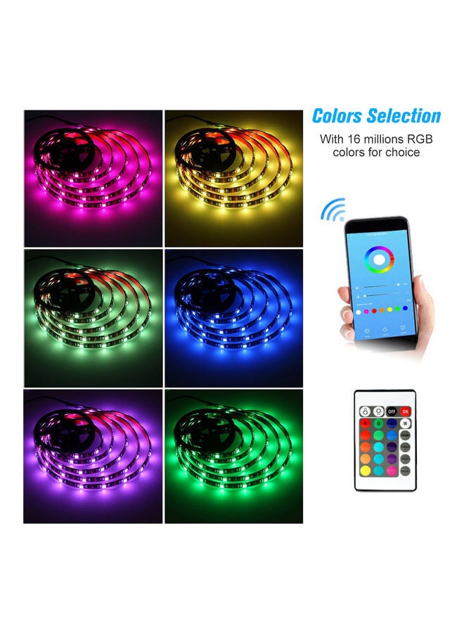 Pack Of 3 LED Strip Light With Remote Controller And Power Adapter Multicolour 5meter - Image 5