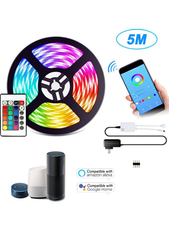 Pack Of 3 LED Strip Light With Remote Controller And Power Adapter Multicolour 5meter - Image 1