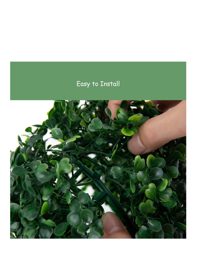 Artificial Boxwood Topiary Ball, 2 Pcs 20 CM Boxwood Plant Green Ball, for Table Decoration, Garden Wedding Decor