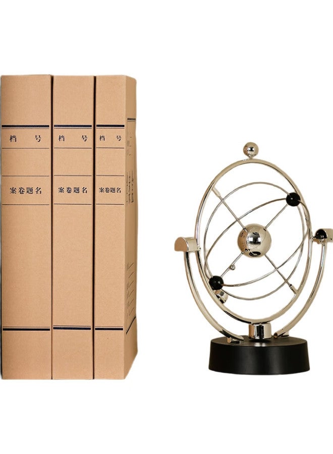 Deli 10 Pieces 30Mm 350G Acid-Free Kraft Paper File Boxes, Thickened Plastic Accounting Archive Boxes, Exam Storage, 5610 - Image 1