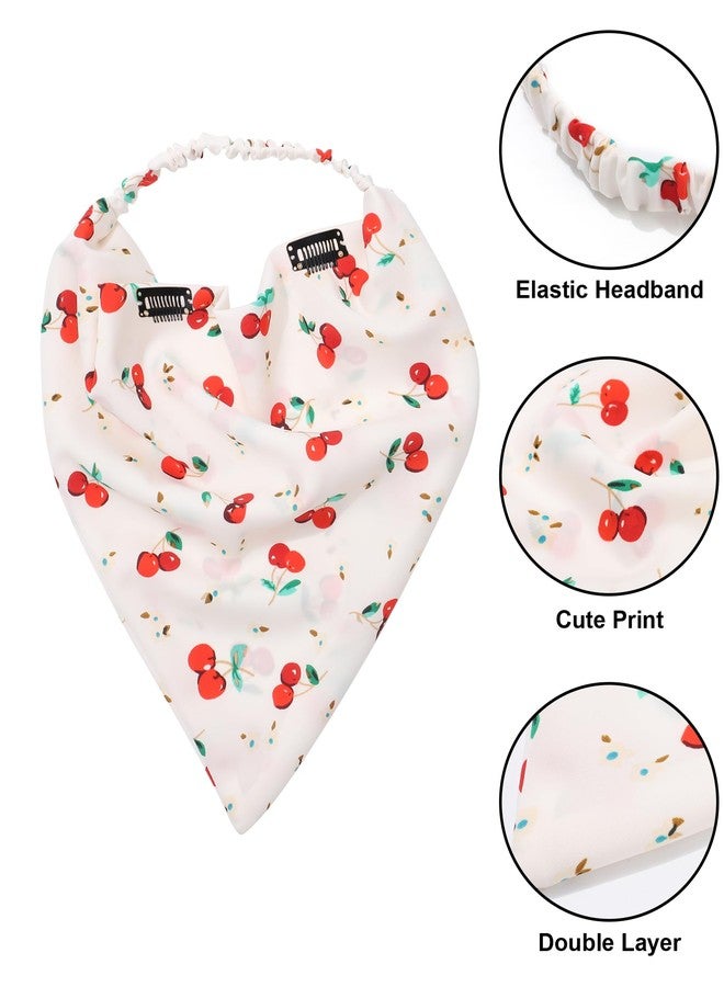 AWAYTR Elastic Hair Scarf Headband 3PCS Head Scarves with Clips Kerchief Hair Bandanas Headband for Women - Image 3