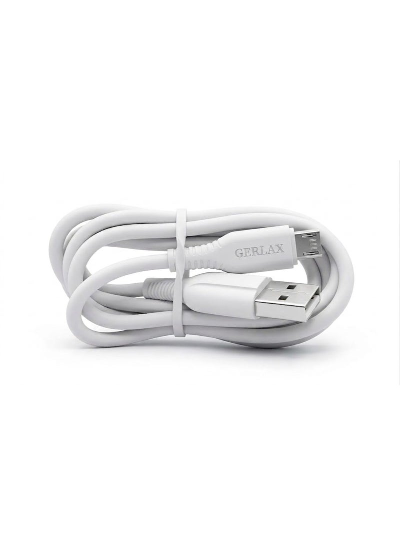 جيرلاكس كابل USB إلى Micro USB للشحن السريع ونقل البيانات (تيار 9 أمبير)، بطول متر واحد ومصنوع من مادة PVC، يدعم تقنية الشحن السريع؛ متوافق مع هواتف أندرويد الذكية، والأجهزة اللوحية، وبنوك الطاقة، ومكبرات الصوت اللاسلكية، والأجهزة المزودة بمنفذ Micro USB. - Image 1