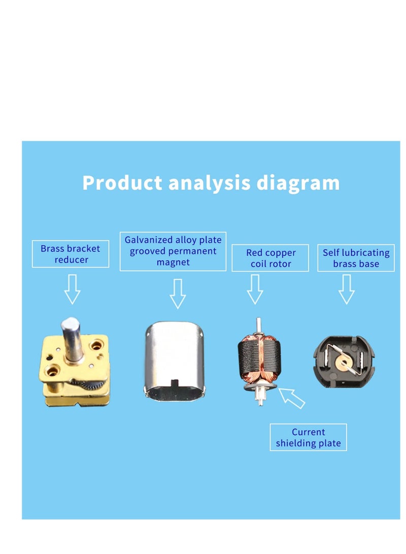 Micro DC Geared Electric Motor, 2 Pcs 3V 30RPM, GA12-N20 Mini Deceleration Gear Reduction Motors, for RC Car, Robot Model, DIY Engine Toys - Image 3