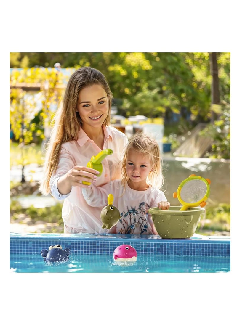 TUMAMA KIDS TUMAMA Magnetic Bath Fishing Toy Set for Toddlers with Rod, Net & 3 Fish, Non-toxic BPA-Free ABS, Enhance Coordination Skills - Image 5