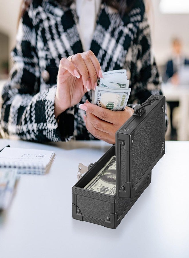 هيبيوي صندوق نقود قابل للقفل من هيبيوي، مصنوع من سبائك الألومنيوم، أسود اللون، لتخزين النقود والعملات. - Image 2