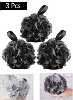 Bukela 3 Pack Bath Bombs Bath Shower Sponge Exfoliating Pouf Loofahs Shower Scrub Mesh Body Brush Ball for Women Men  - Image 1