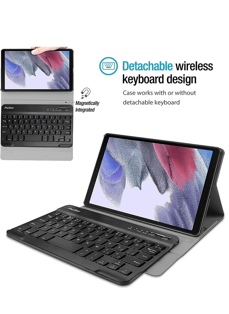 ELTRAZONE Keyboard Case for Galaxy Tab A7 Lite 8.7 inch 2021 (SM-T220 / T225), Slim Lightweight Stand Cover with Magnetically Detachable Keyboard (Samsung Galaxy Tab A7 Lite, Black) - Image 3