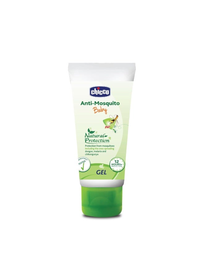 Chicco Anti-Mosquito Gel for Babies, Protects Against Dengue, Malaria and Chikungunya, DEET Free, Dermatologically Tested (100ml) - Image 1