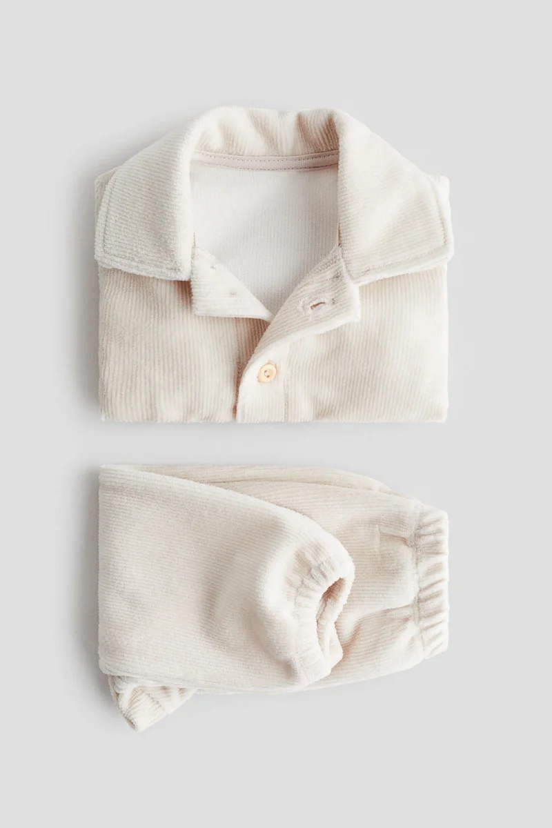 اتش اند ام طقم ملابس مرنة من الفيلور- عبوة من قطعتين