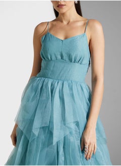 True Decadence Tiered Tulle Maxi Dress  - Image 3