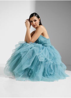 True Decadence Tiered Tulle Maxi Dress  - Image 4
