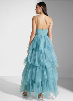 True Decadence Tiered Tulle Maxi Dress  - Image 2
