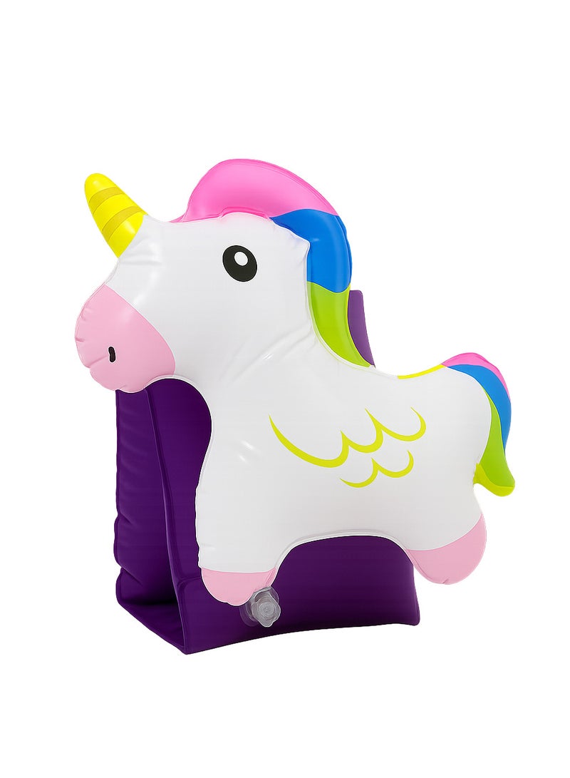 FLOBO Kids Inflatable Arm Bands Unicorn Style Floaties for Swimming Lightweight Leak Proof Safety Float Armband for Toddlers and Children Age 3 to 6 Years - Image 4