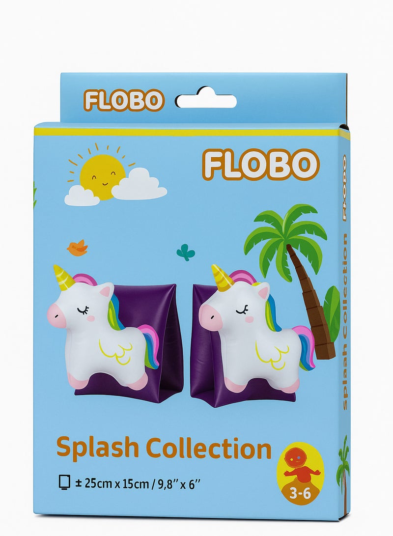 FLOBO Kids Inflatable Arm Bands Unicorn Style Floaties for Swimming Lightweight Leak Proof Safety Float Armband for Toddlers and Children Age 3 to 6 Years - Image 5