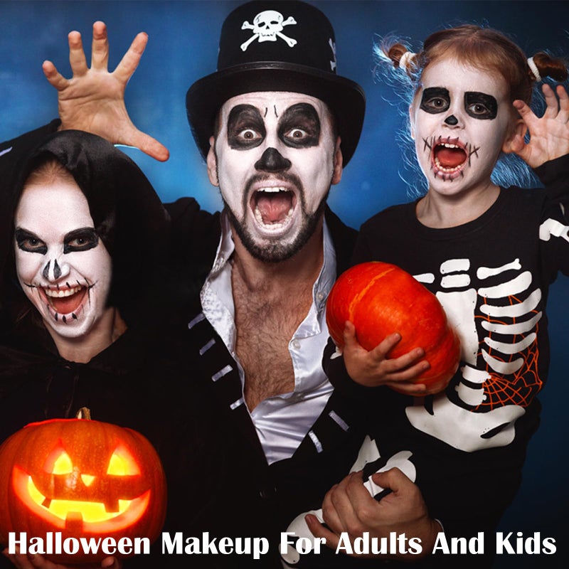 MEICOLY 9 Colors Face Body Paint Set,1.01x9oz/Box,Water Based Washable Face Paint for Adult Kid,Elphaba Green Face Paint,Safe Body Paint for Skin,Red White Blue Face Painting Kit for Halloween Makeup - Image 5