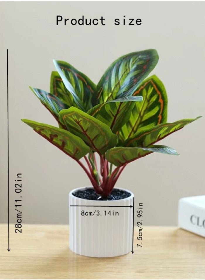 Kutis 1-Piece Artificial Potted Plant Modern Potted For Home Decoration Multicolor 28x8x7.5 cm  - Image 4