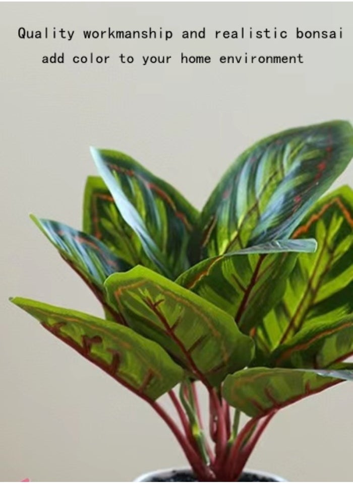 Kutis 1-Piece Artificial Potted Plant Modern Potted For Home Decoration Multicolor 28x8x7.5 cm  - Image 3