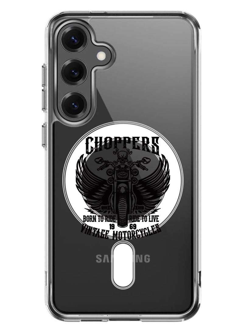 Theodor Magnetic Case for Samsung Galaxy S25 Plus 6.7-inch Compatible with MagSafe Wireless Charging, Shockproof Phone Bumper Cover Choppers - Image 1