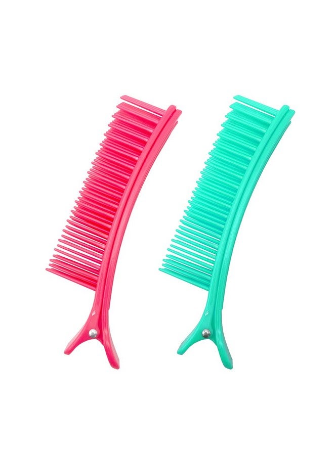 Colortrak Hair Sectioning Grip Clips (2 Pack) for Efficient Coloring, Cutting, and Styling - Brush-Like Top, Sectioning Bottom - Image 1
