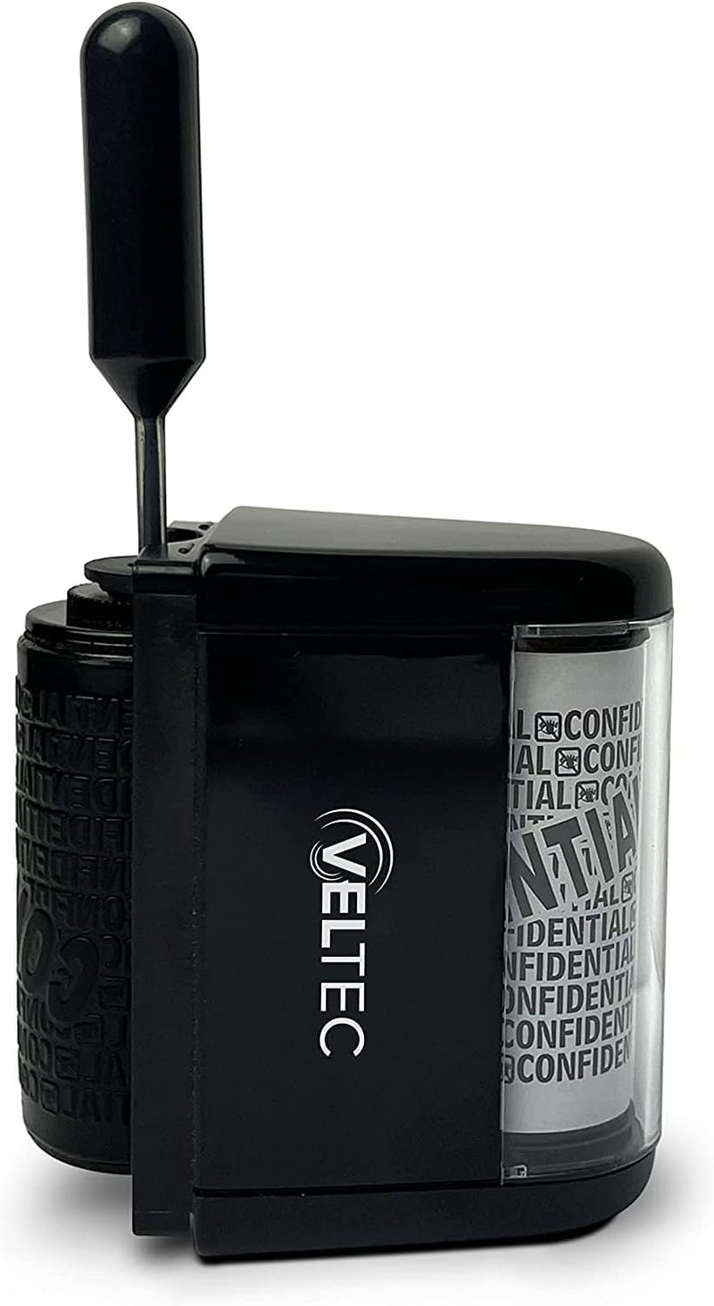 Veltec ID Protector Ink Roller - Identity Theft Protection Roller Stamp Set (Black, Stamp+6 Refills) - Image 3