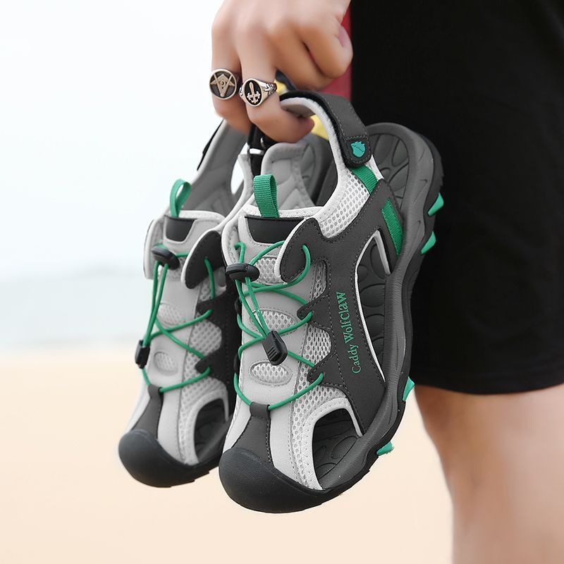 Summer Student 12-Year-Old Waterproof Baotou 13 Sandals Men'S 15-Year-Old Middle School Children'S Teenagers Beach Shoes Outdoor Tracing Shoes - Image 5