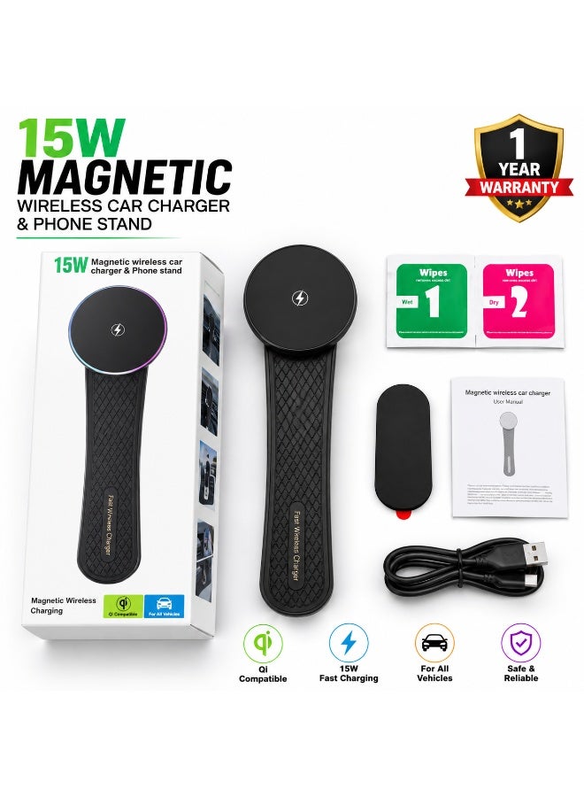 alayjah Alayjah Magnetic Wireless Car Charger Phone Holder 15W ZA858CB5E5CDB08996530Z