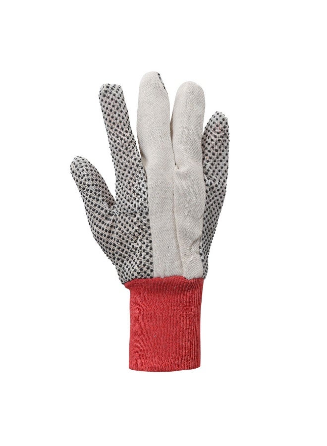 Vaultex Vaultex VDD PVC Dotted gloves White/Red, 751gm/Pack 12 Pairs/Pack  - Image 1